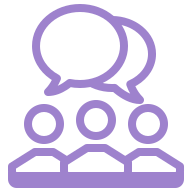 Cartoon of 3 people talking